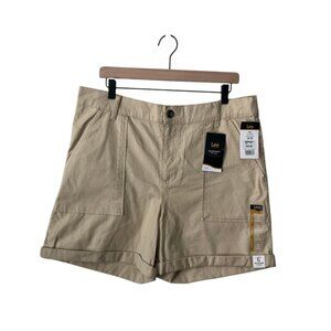 Lee Pioneer Beige Khaki High Rise Shorts, New with Tags